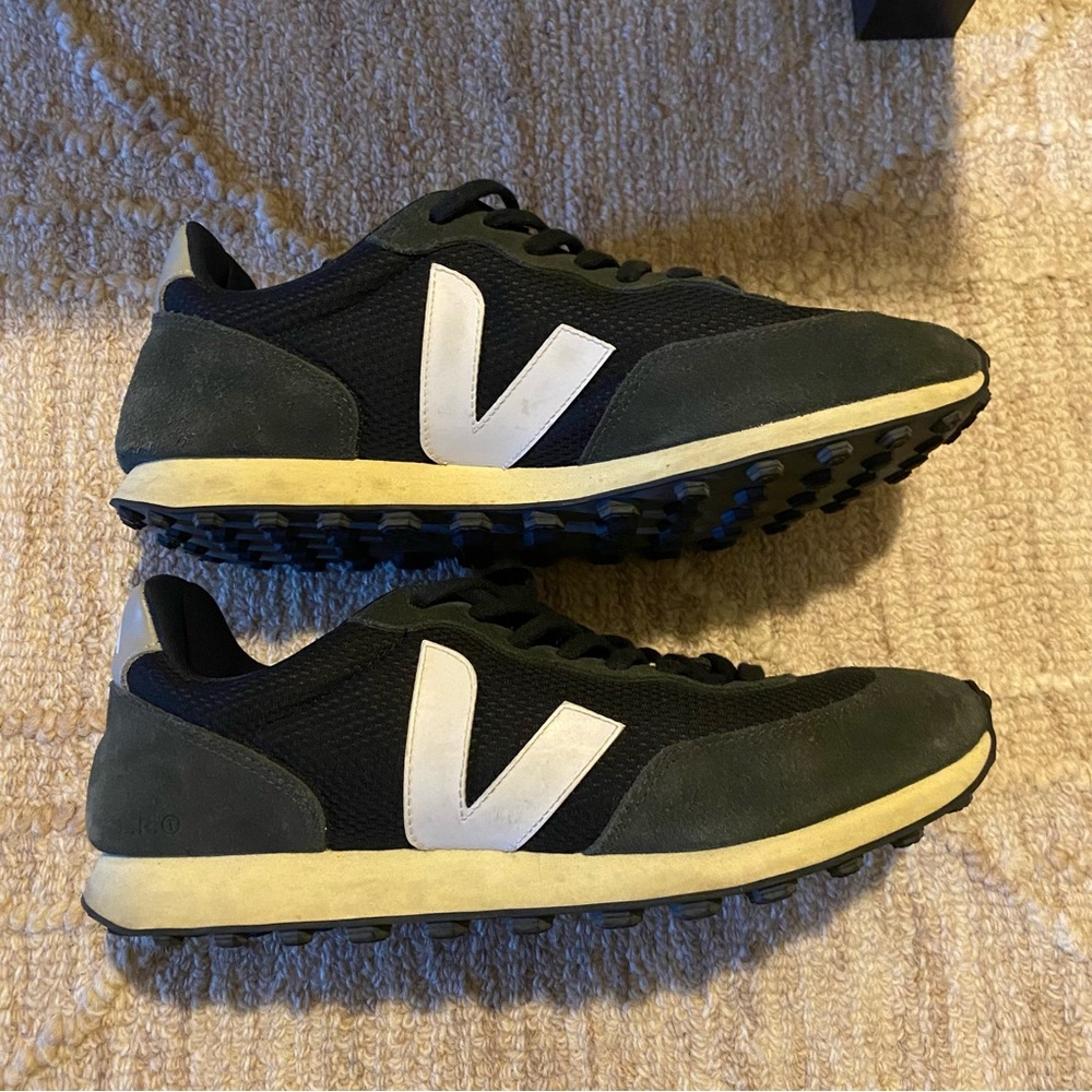 Veja Rio Branco Sneakers Black White Oxford Grey US Size 11